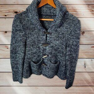 Moda International Cardigan Sweater Blue Size Small
